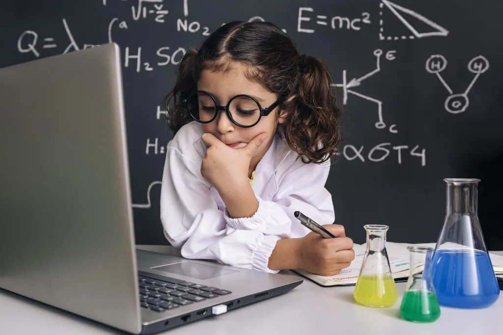 A child in a Kids Innovate classroom